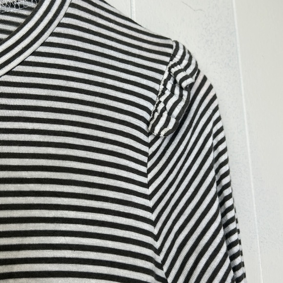 REB in J Long Sleeve Green and White Stripe Shirt - Picture 3 of 5